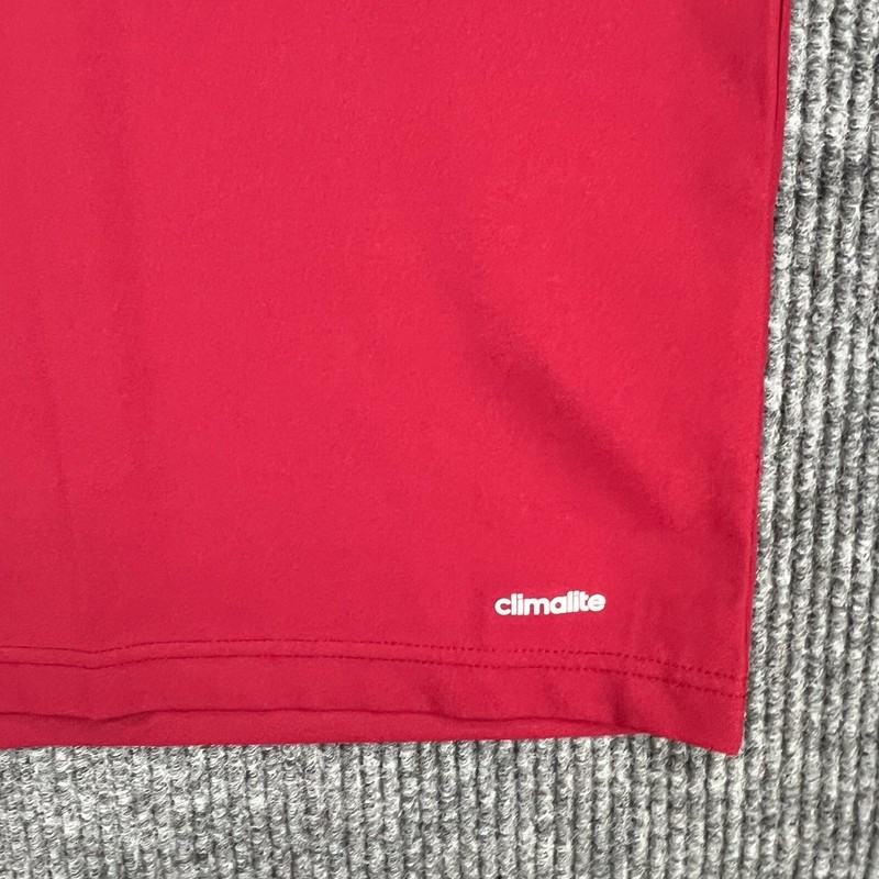 Adidas Pullover Jacket Shirt Mens XL Extra Large Red Maroon Short Sleeve 1/4 Zip gallery