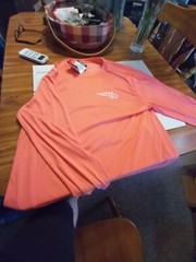 Reel Life Mens T-Shirt UV Sun Ray Defender Series UPF 50+ Orange Size XXL