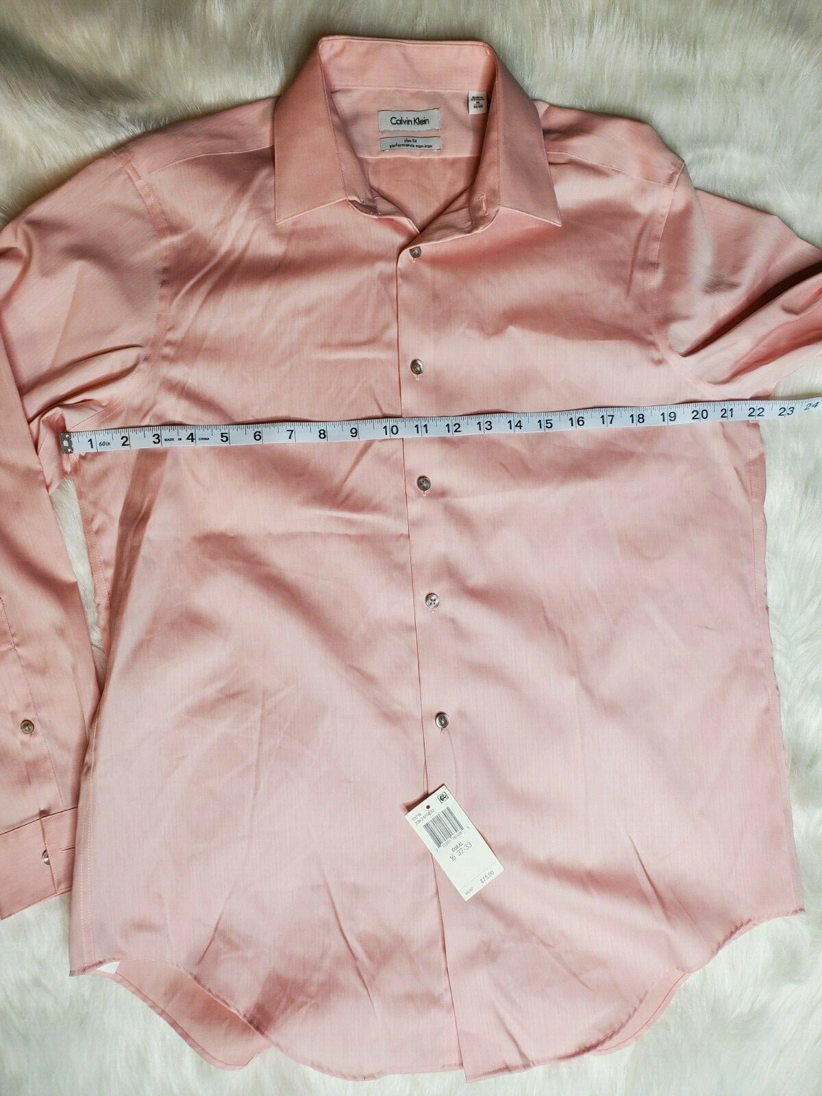 Calvin Klein Men's Performance Non-Iron Button Up Dress Shirt Slim Fit gallery