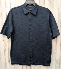 Tiger Woods Golf Shirt Mens Large Button Up Heathered Preppy Casual Old Money