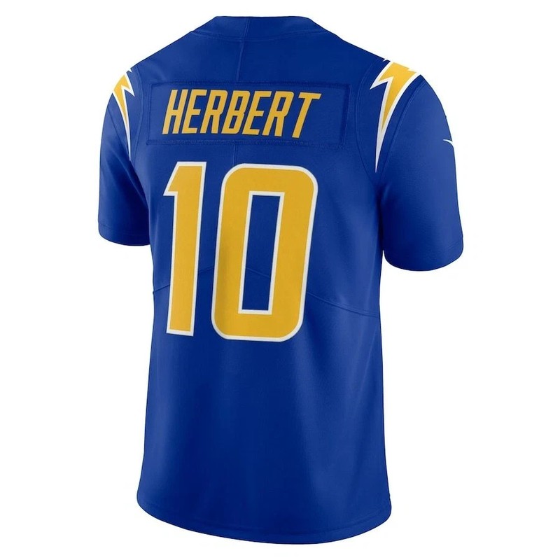 Men's #10 Justin Herbert Royal/Navy/White Player SportShirt Adult - All Stitched gallery
