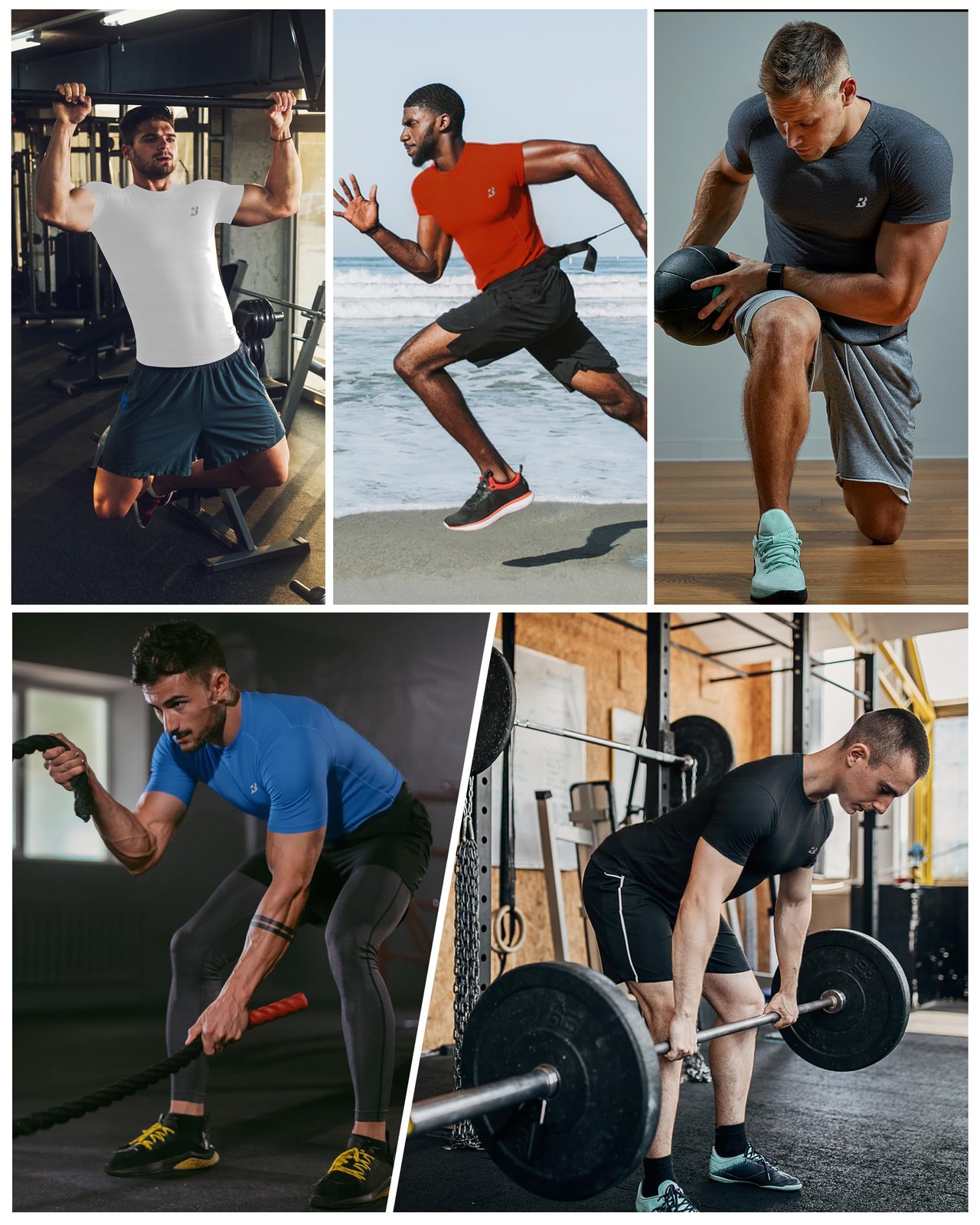 Compression Shirt Men Short Sleeve, Cool Dry Base Layer Athletic Undershirts .. gallery