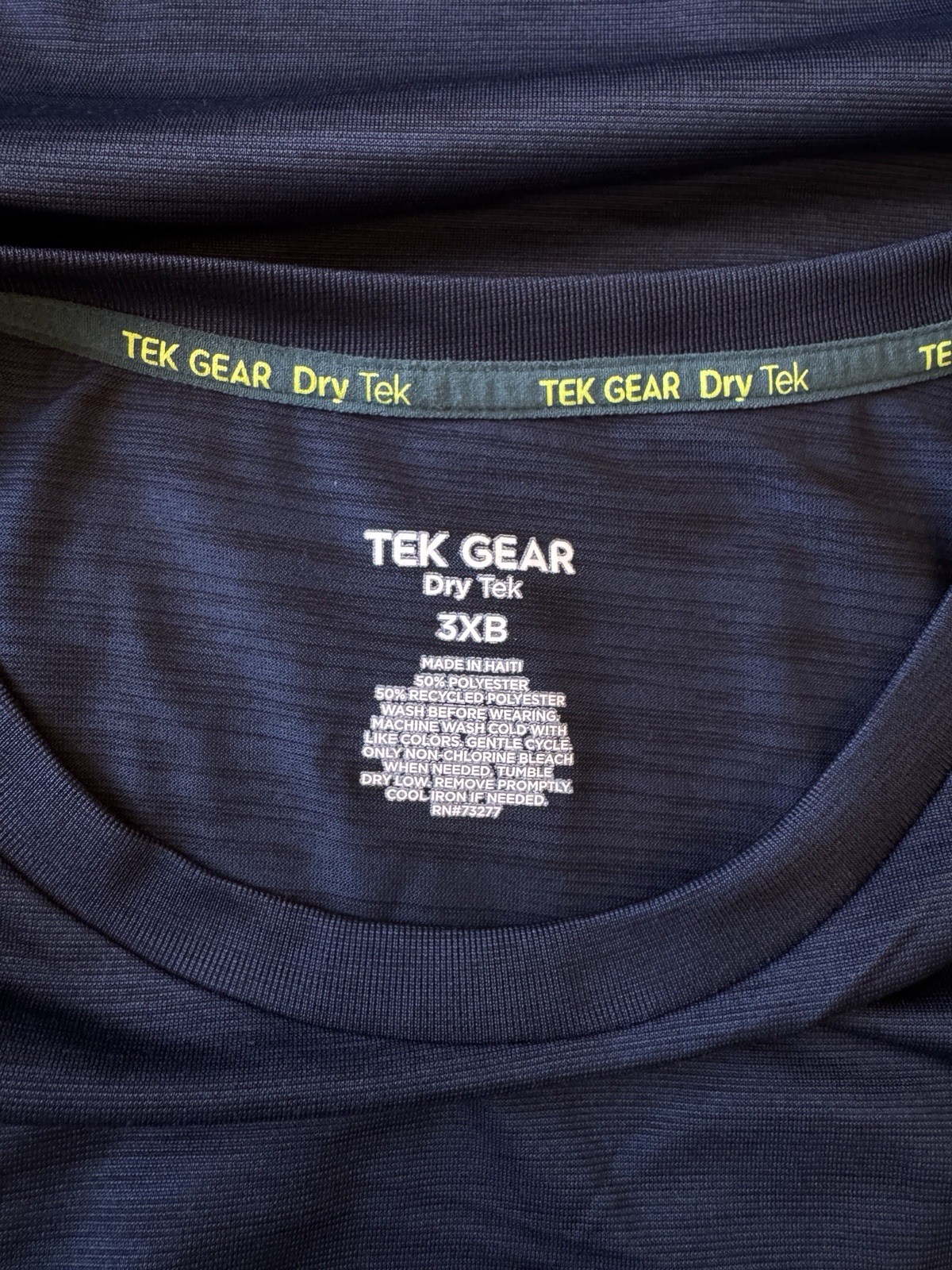 Tek Gear Dry Tek Moisture Wicking 3XB Big & Tall Navy Men's Performance T-Shirt gallery