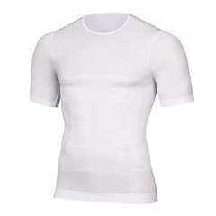 Men Workout Compression Undershirts Back and Lumbar Support Short Sleeve T-Shirt