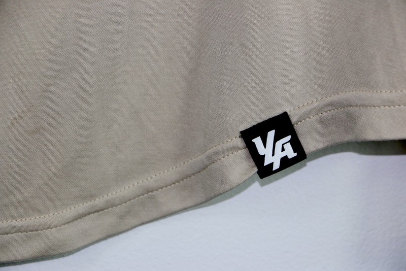 YoungLA Men’s Long Sleeve Crewneck Shirt Size Medium Taupe Beige Model 807 gallery