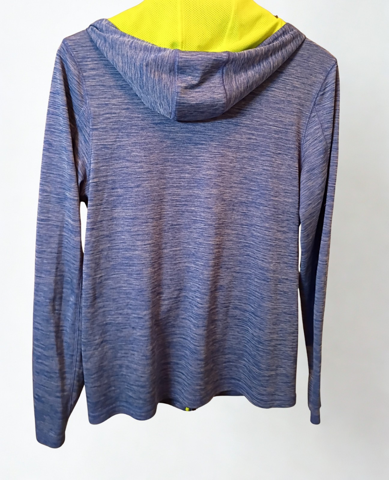 Under Armour Heatgear Full Zip Hooded Top Men's Small Blue Neon Green gallery
