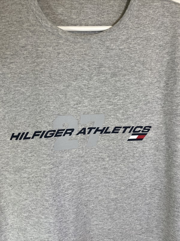 Vtg Tommy Hilfiger Athletics Mens 2XL Reversible Mesh Jersey T-Shirt Orange Grey gallery