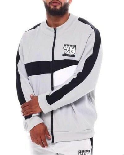 SEAN JOHN Gray Colorblock Full Zip Hooded Hoodie Sweatshirt NEW 4X 4XB gallery
