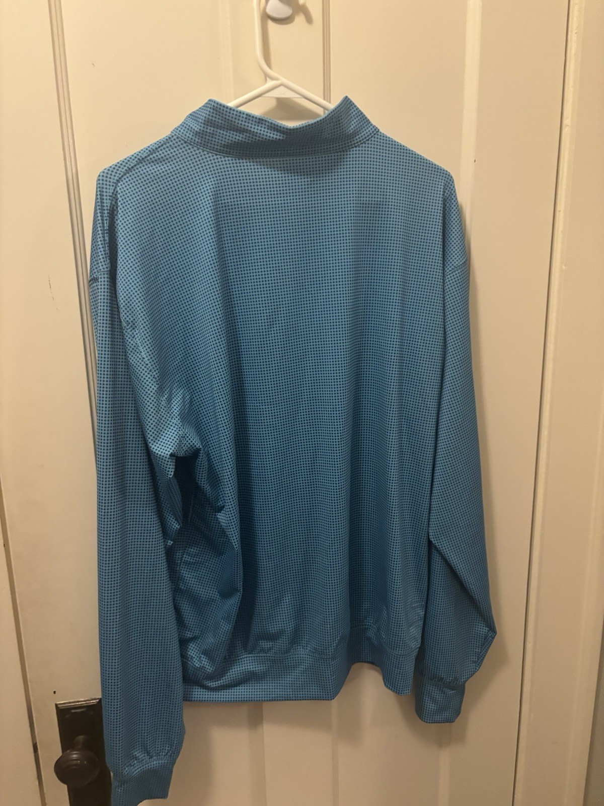 Turtleson Golf Performance 1/4 Zip Pullover Mens Blue Stretch Long Sleeve Geo L gallery