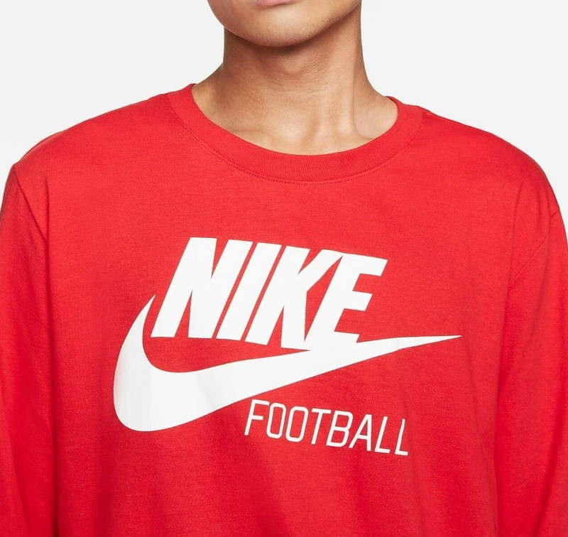 NWT NIKE Men's BIG & TALL Football Long Sleeved Basketball T-Shirt Red 3XL gallery