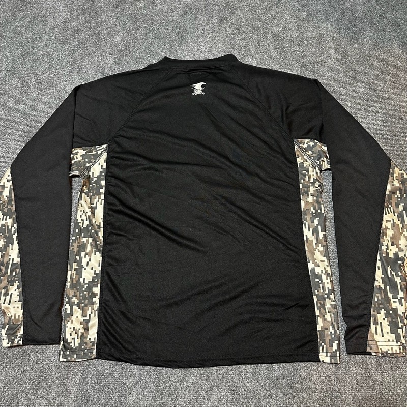 NRA ILA Shirt Mens Large Black Camo Trim Pullover Raglan Long Sleeve Outdoors gallery