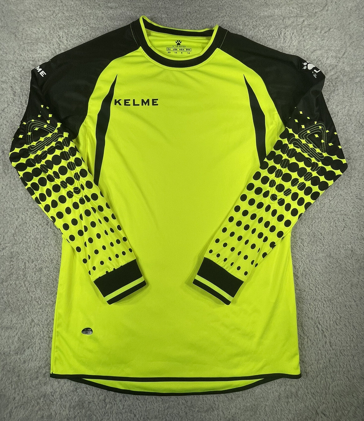 Kelme Team Long Sleeve Soccer Goal Keeper Jersey Shirt Men's Size US 14 Yellow gallery