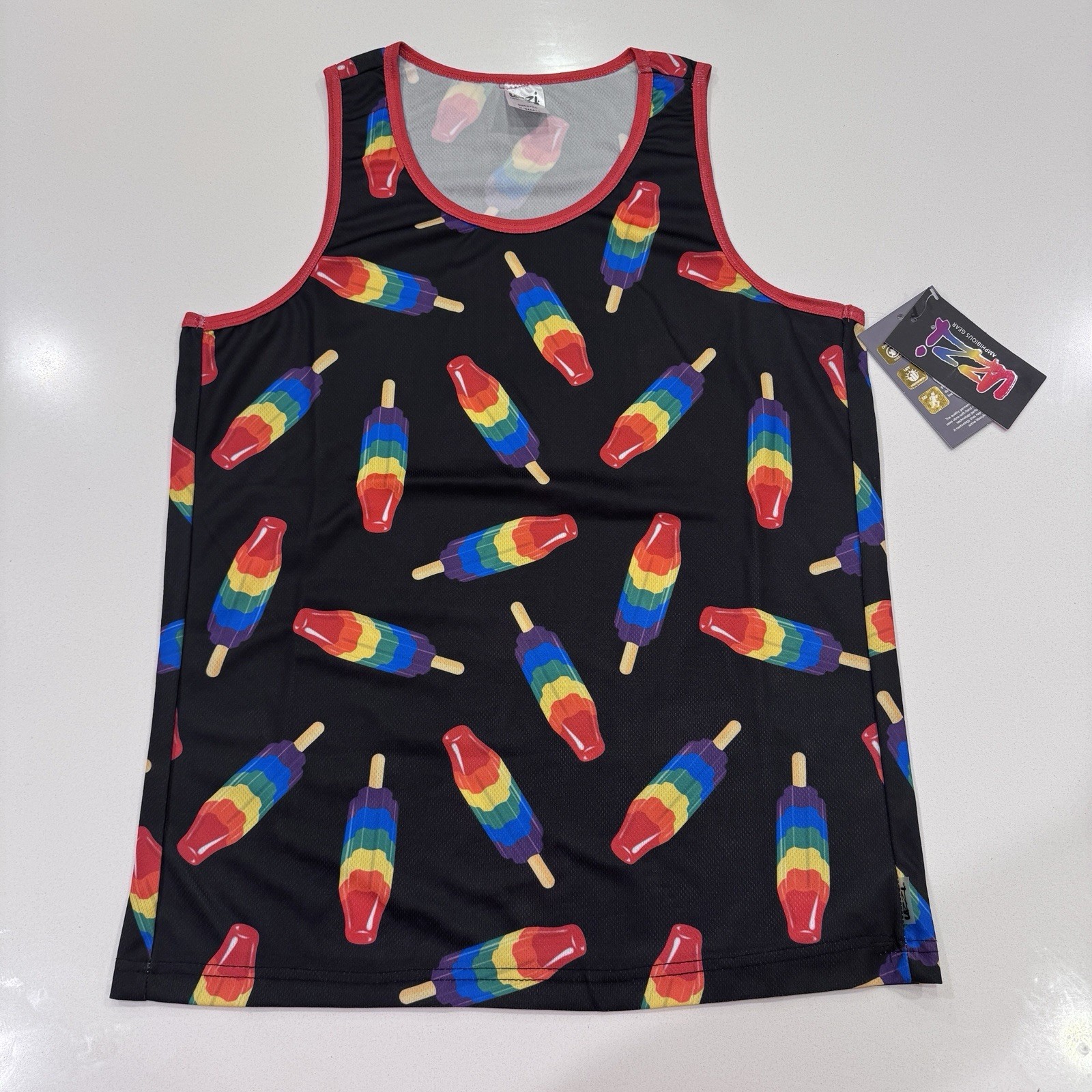Uzzi Performance Gear Mens Muscle Shirt Tank PRIDE Popsicle Pride Size X-SMALL gallery