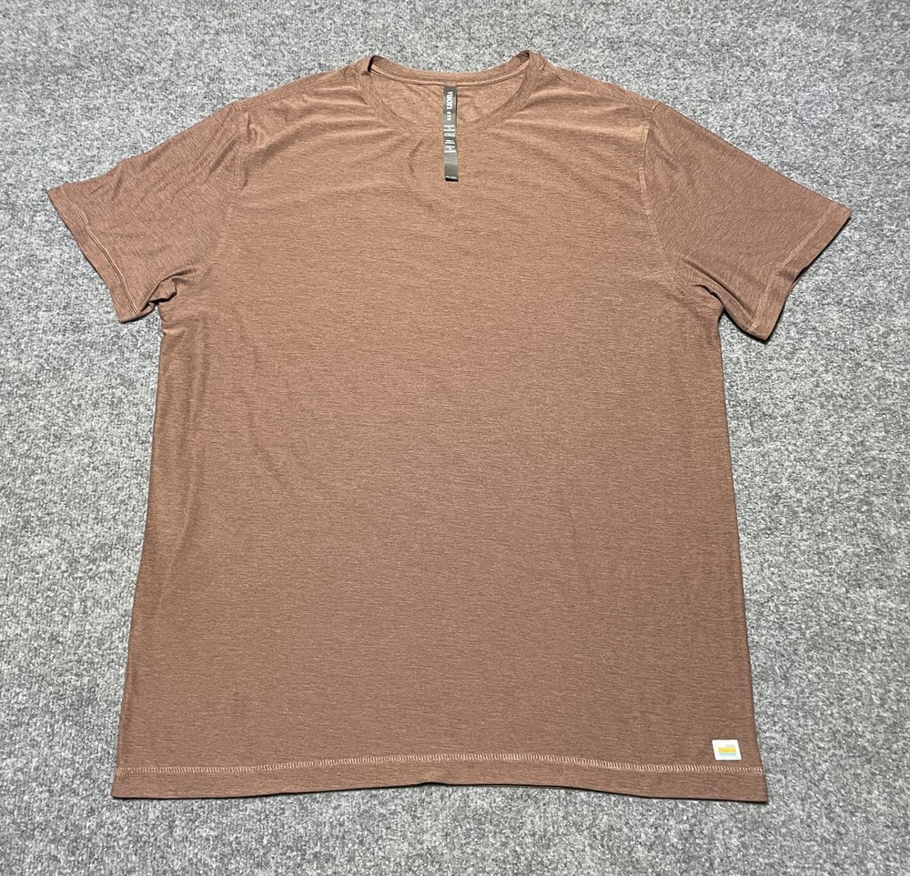 Vuori Men's XL Heather Brown Short Sleeve Crew Neck Performance Activewear