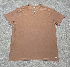 Vuori Men’s XL Heather Brown Short Sleeve Crew Neck Performance Activewear
