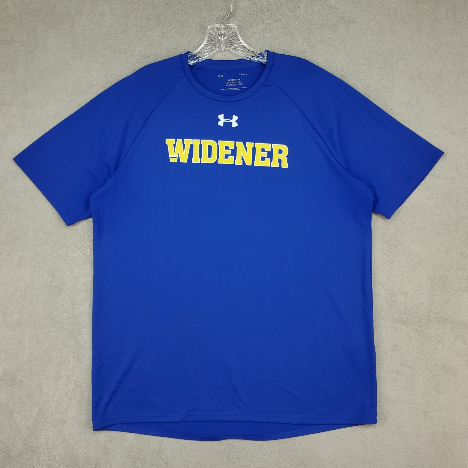 Under Armour Tech Tee Shirt Widener Men L Blue Short Sleeve Crew Neck Activewear gallery