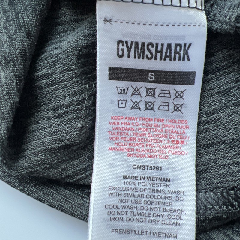 Gymshark Shirt Men's Small Gray Heather Arrival Performance Stretch Athleisure gallery