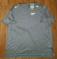 $50 Nike DRI-FIT Rise 365 Men’s XL Short-Sleeve Running Top Gray CZ9184-084 NWT