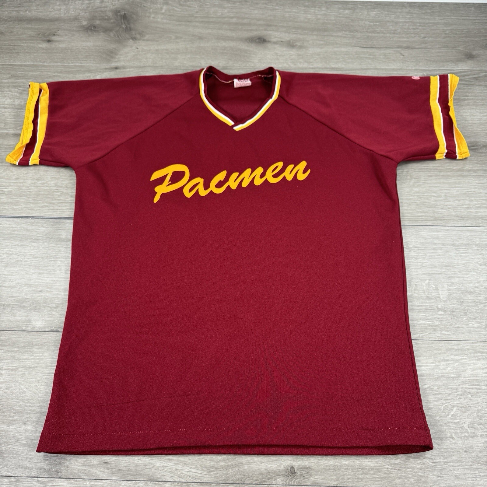 Vintage Rawlings 70’s 80’s Pacmen Baseball Jersey Maroon Made In USA gallery