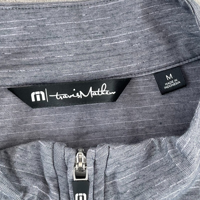 Travis Mathew Havasu 2.0 1/4 Zip Golf Pullover Men Medium Grey Performance NWOT gallery