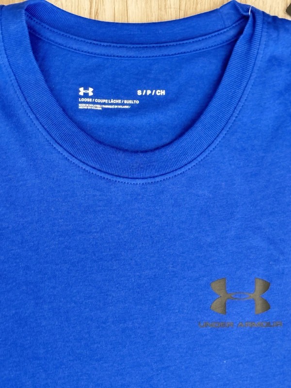 NWT Men’s Size S Under Armour Left Chest Cut Off Tank Top Shirt 1329286-611 $25 gallery