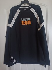 K-Swiss Long Sleeve Lifetime Running Logo Black Shirt Size L