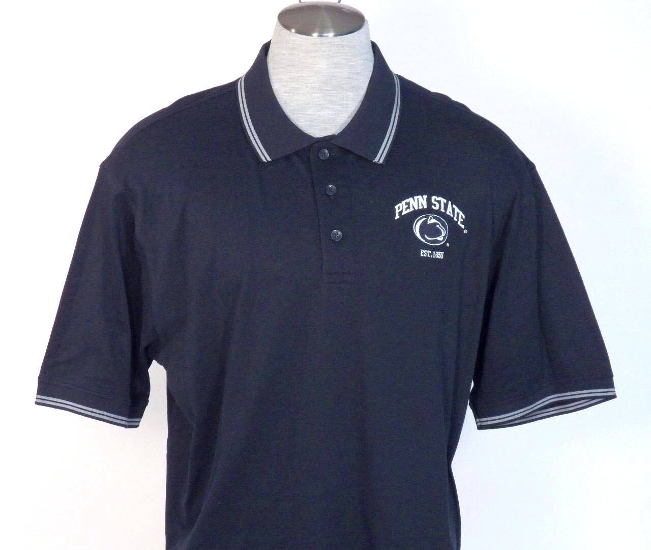 Izod Collegiate Penn State Nittany Lions Blue Short Sleeve Polo Shirt Men's NWT gallery
