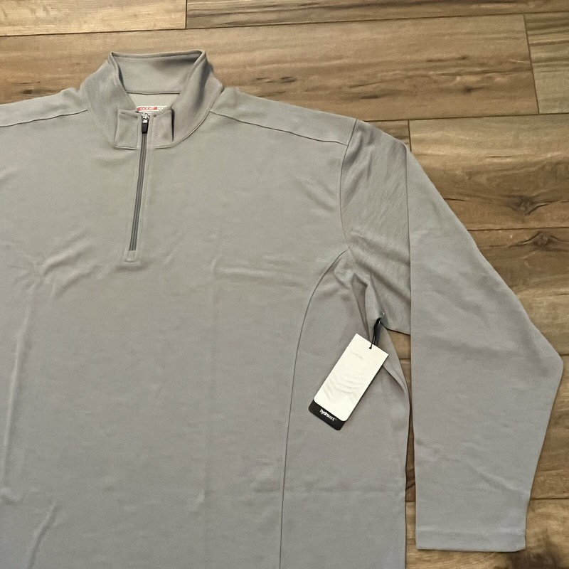Men's OOBE Davis 1/4 Zip Pullover SZ 4XL Silver Gray Hydrovent Polyester gallery
