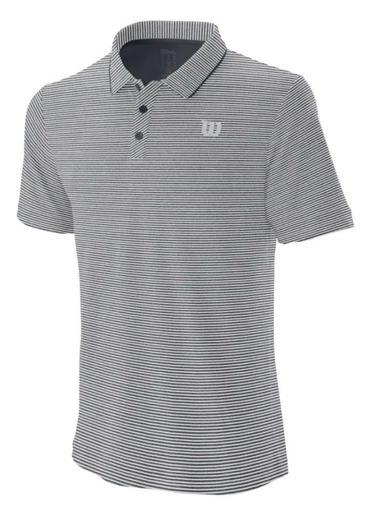 Wilson - WRA774202 - Men's Training Polo Shirt - Size S - Ebony w/White