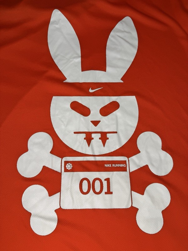 Nike Running Dri-FIT Danger Bad Bunny Angry 001 Men’s XL Neon Orange T Shirt gallery