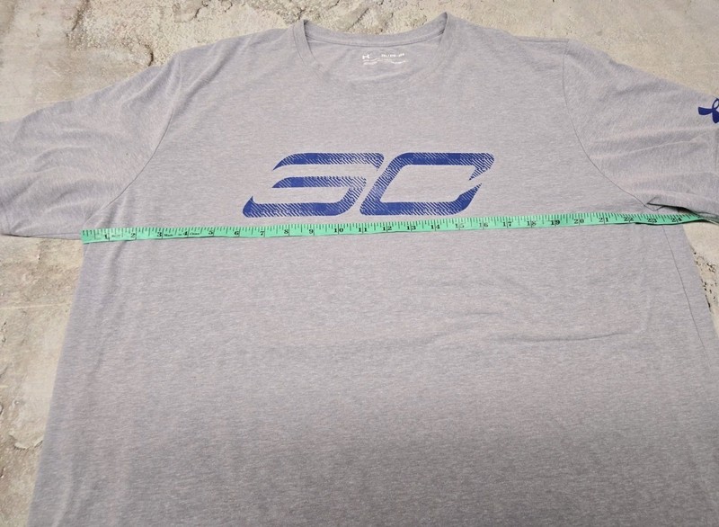Mens 2XL Under Armour Heatgear Loose Fit Steph Curry Gray T Shirt gallery