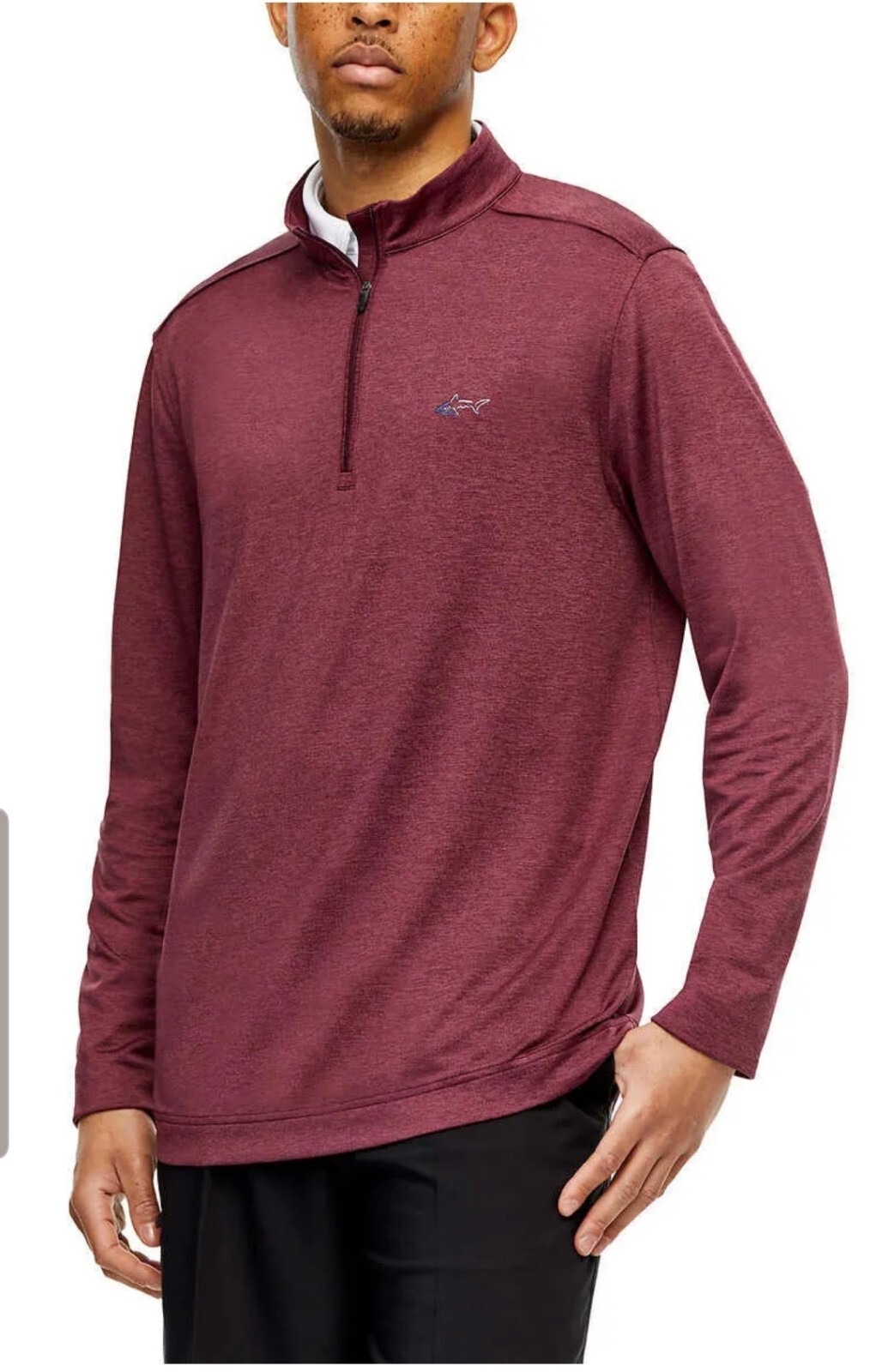 Greg Norman Heather Red ML75 Performance Stretch 1/4 Zip Pullover S/M Mens NWT gallery