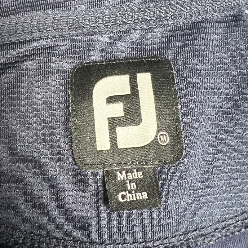 FootJoy Golf Quarter Zip Stretch Performance Pullover Medium Mens Blue Active gallery