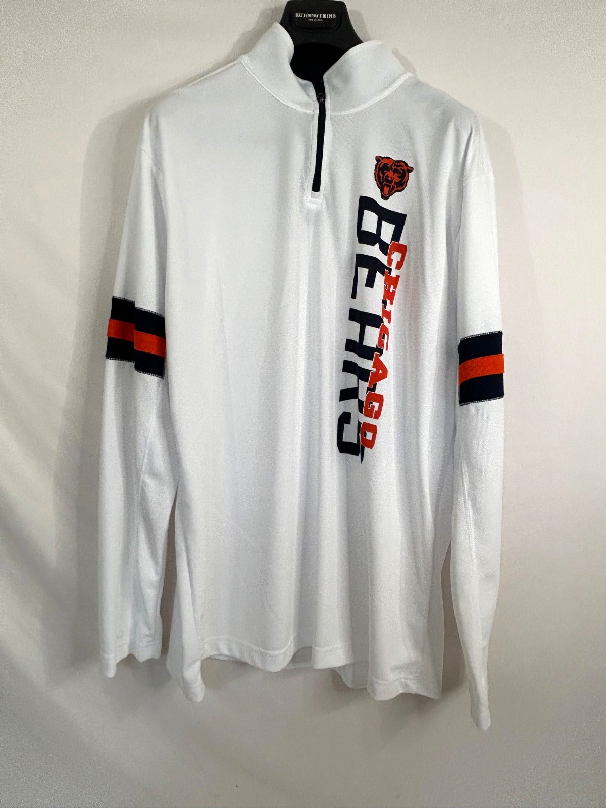 NFL Chicago Bears 1/4 Zip Pullover White Long Sleeve Shirt Size XL NEW Adult gallery