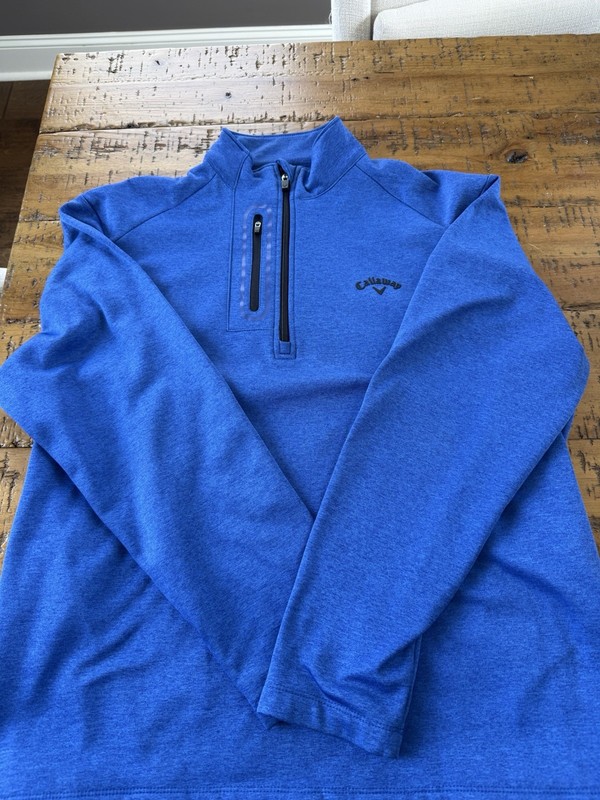 Men’s Large Golf Pullover & Vest Lot 3pc Callaway Ping Performance 1/4 Zip Blue gallery