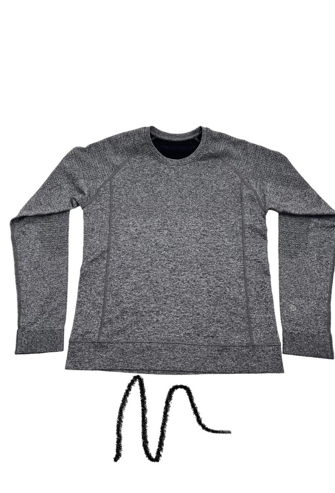 lululemon engineered warmth mens M Pullover Crew woman 8-10 Thermal Wool Blend
