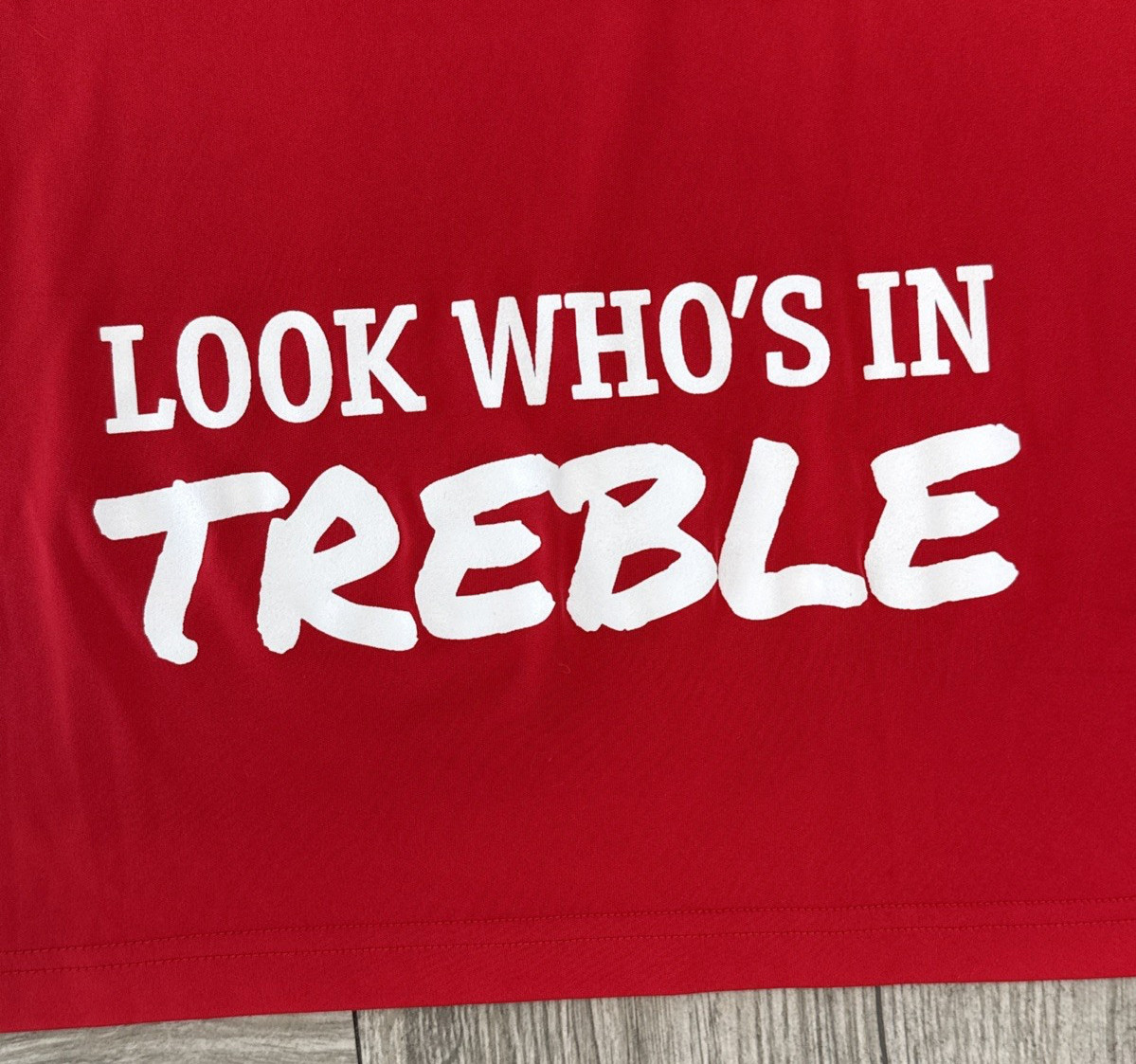 Sport-Tek Size Medium Red Performance Top NHFH 2023 Look who's in Treble gallery