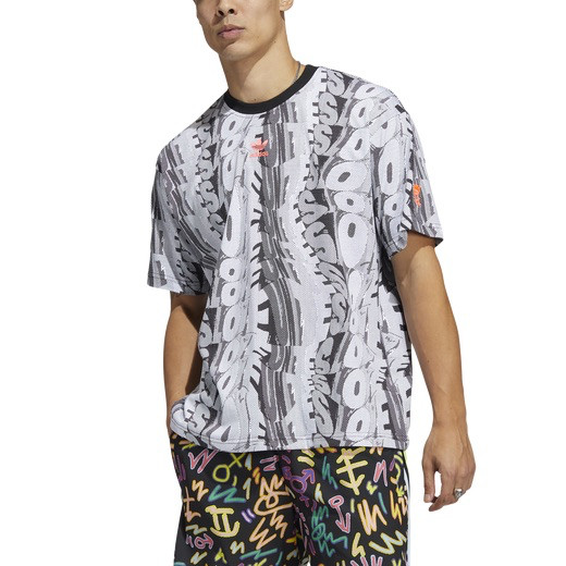 Adidas Originals Pride AOP Men T-Shirt Size Large White Black HC3082 Love Unites gallery