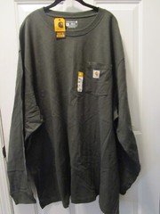 CARHARTT LOOSE FIT HEAVYWEIGHT POCKET L/S SHIRT IN PEAT SIZE 4XL NEW