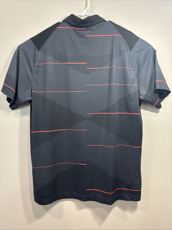 NIKE GOLF MEN'S TOUR PERFORMANCE BLACK GRAY Orange DRI FIT Sz XL gallery