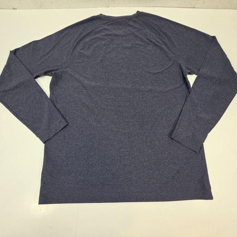 Rhone Reign Mens Medium Long Sleeve Performance Shirt Blue Gray Athletic Tee gallery