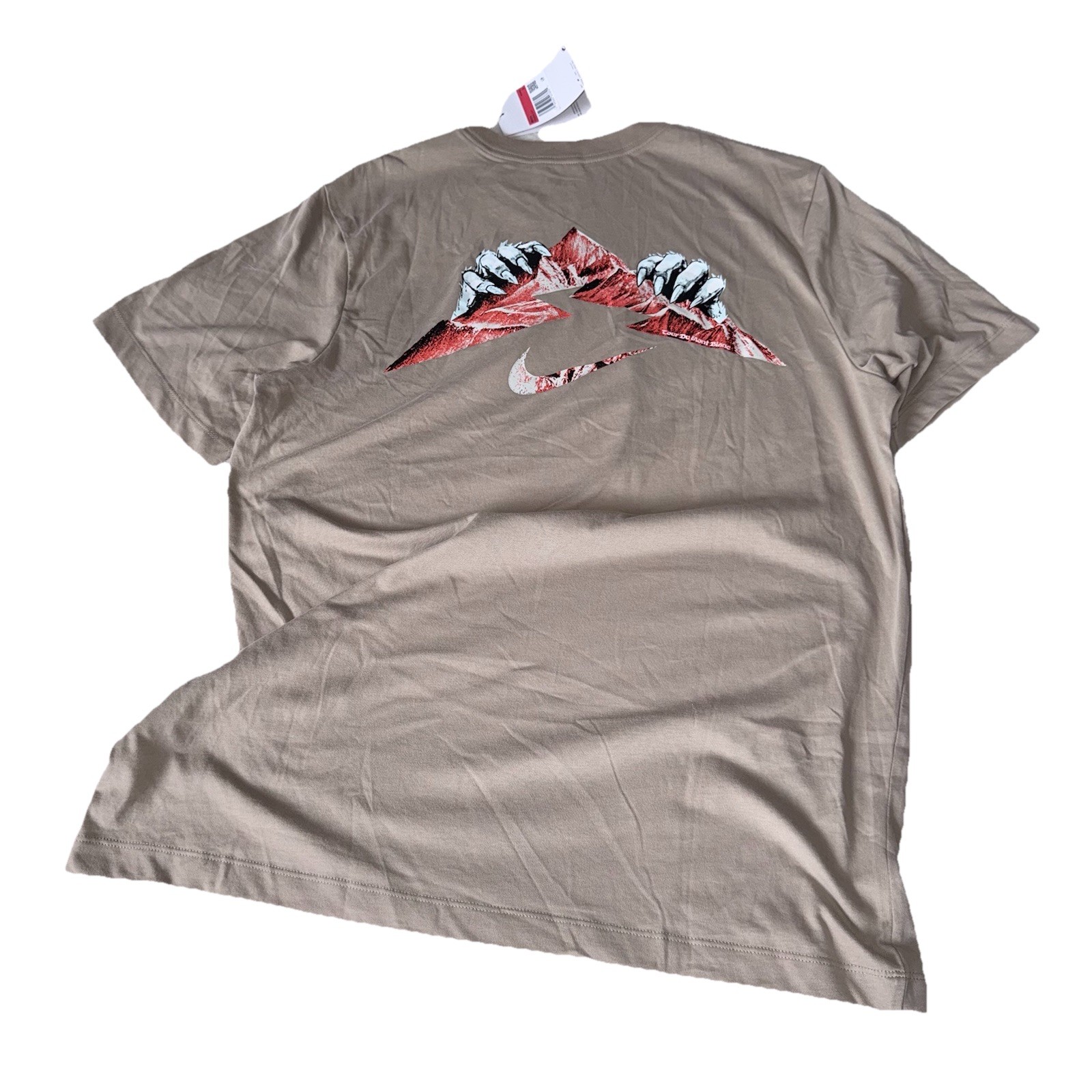 NWT! Nike Trail Running Graphic Print T-Shirt Mens Size L FZ8054-247 Khaki gallery
