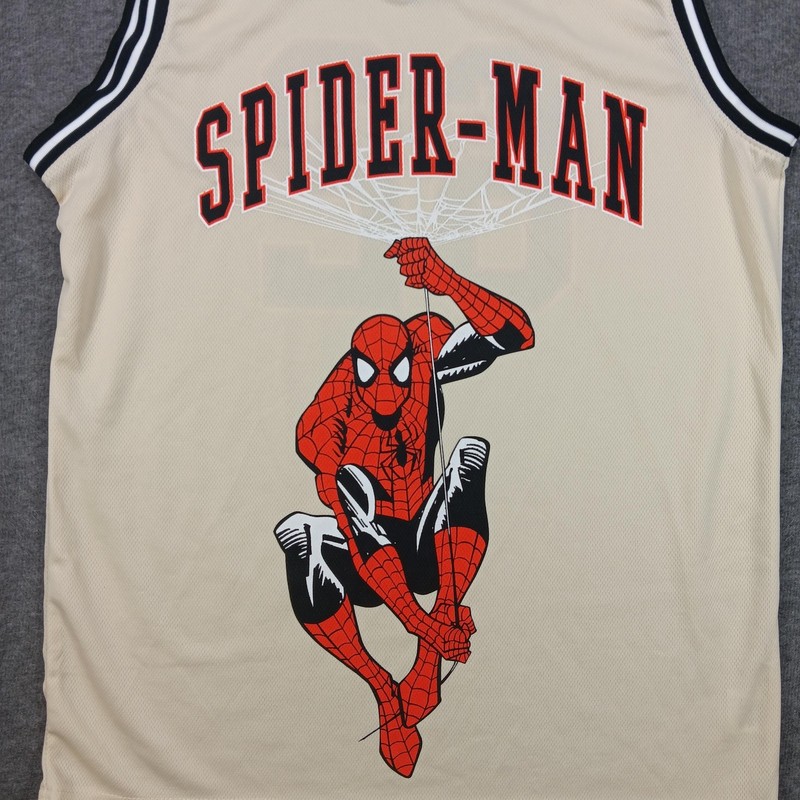 Marvel Spider-Man Shirt Mens Medium Tan Basketball Jersey Tank Top 62 Comics gallery