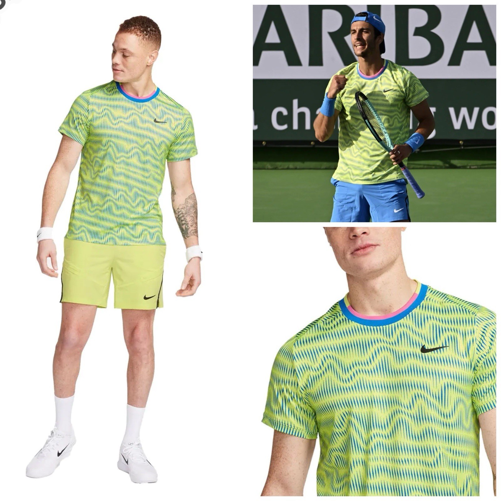 Nike Court Advantage 2 Lorenzo Musetti Tennis Shirt $75 Sz XL Men's FD5322-736 gallery