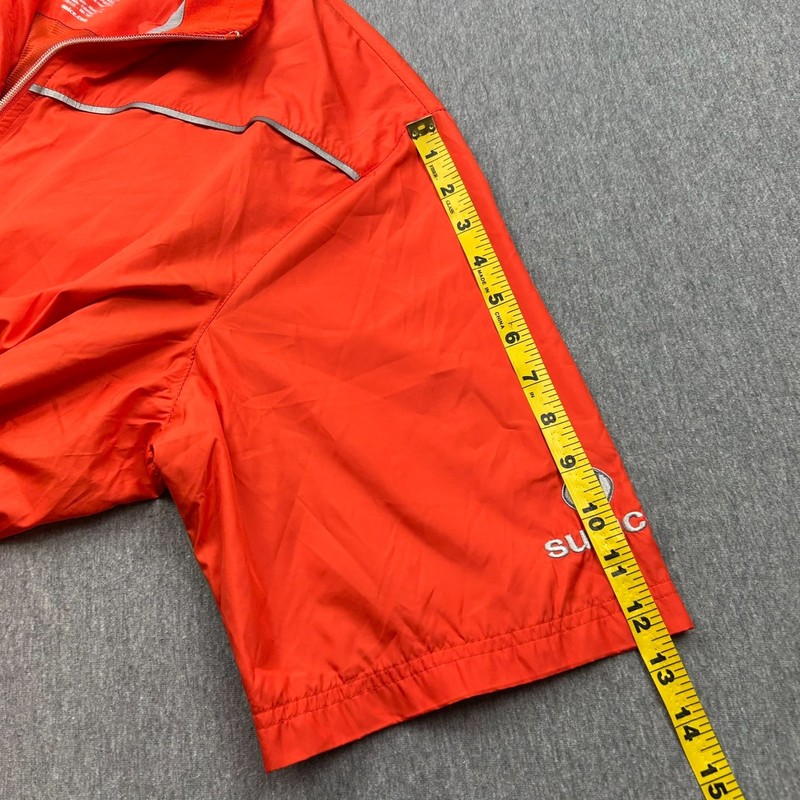 Sunice 1/4 Zip Short Sleeve Rain Gear Golf Top Windbreaker Mens Large Orange gallery