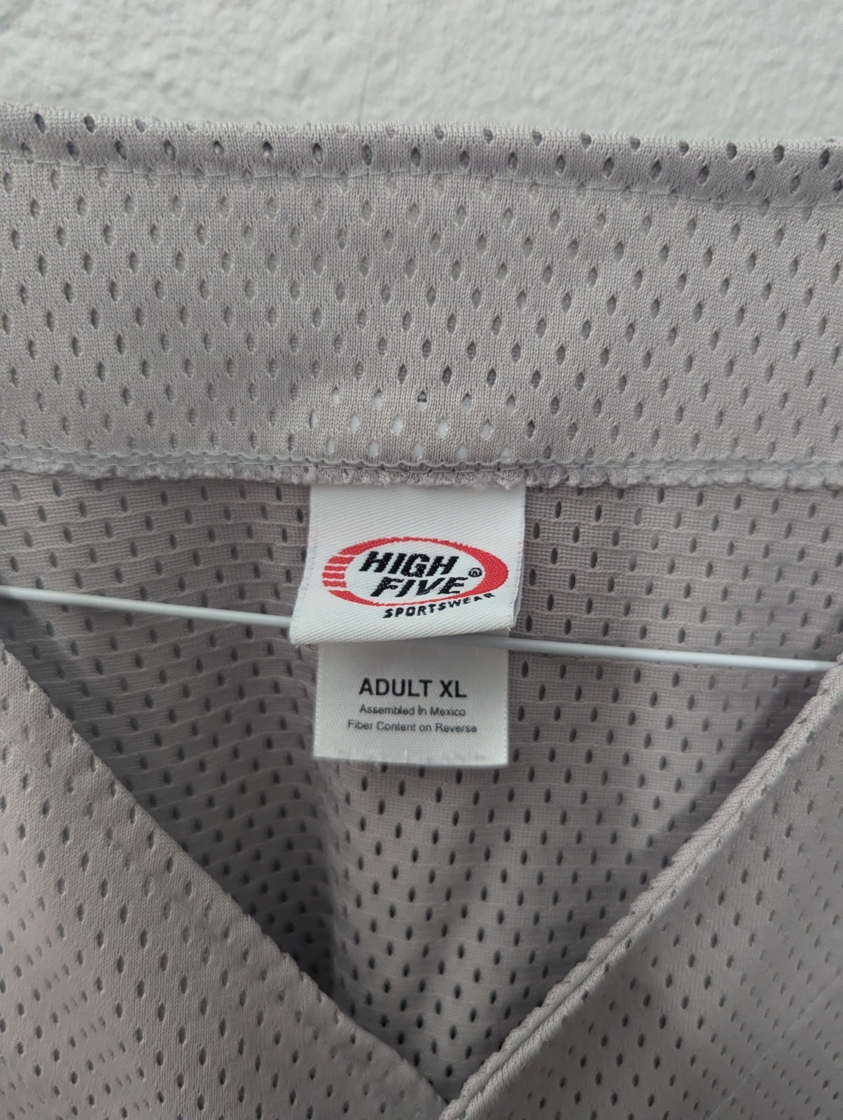 High Five Sportswear Science Park Sluggers Mesh Jersey Mens Size XL Gray V Neck gallery