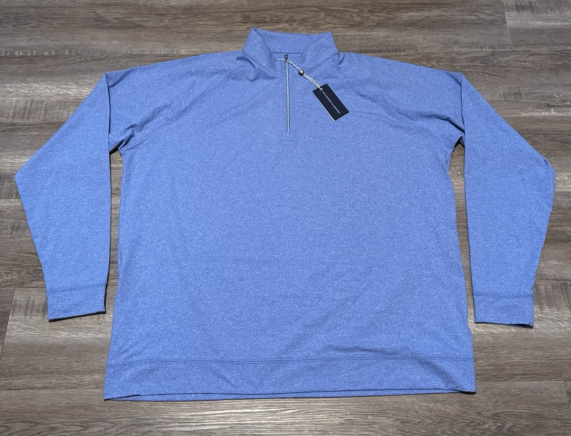 Holderness & Bourne Mens 2XL Quarter Zip Heathered Oxford Golf Westland Pullover gallery