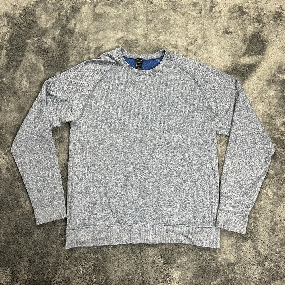 Lululemon Mens Engineered Warmth Crew Large Cold Weather Outdoor Athleisure Blue