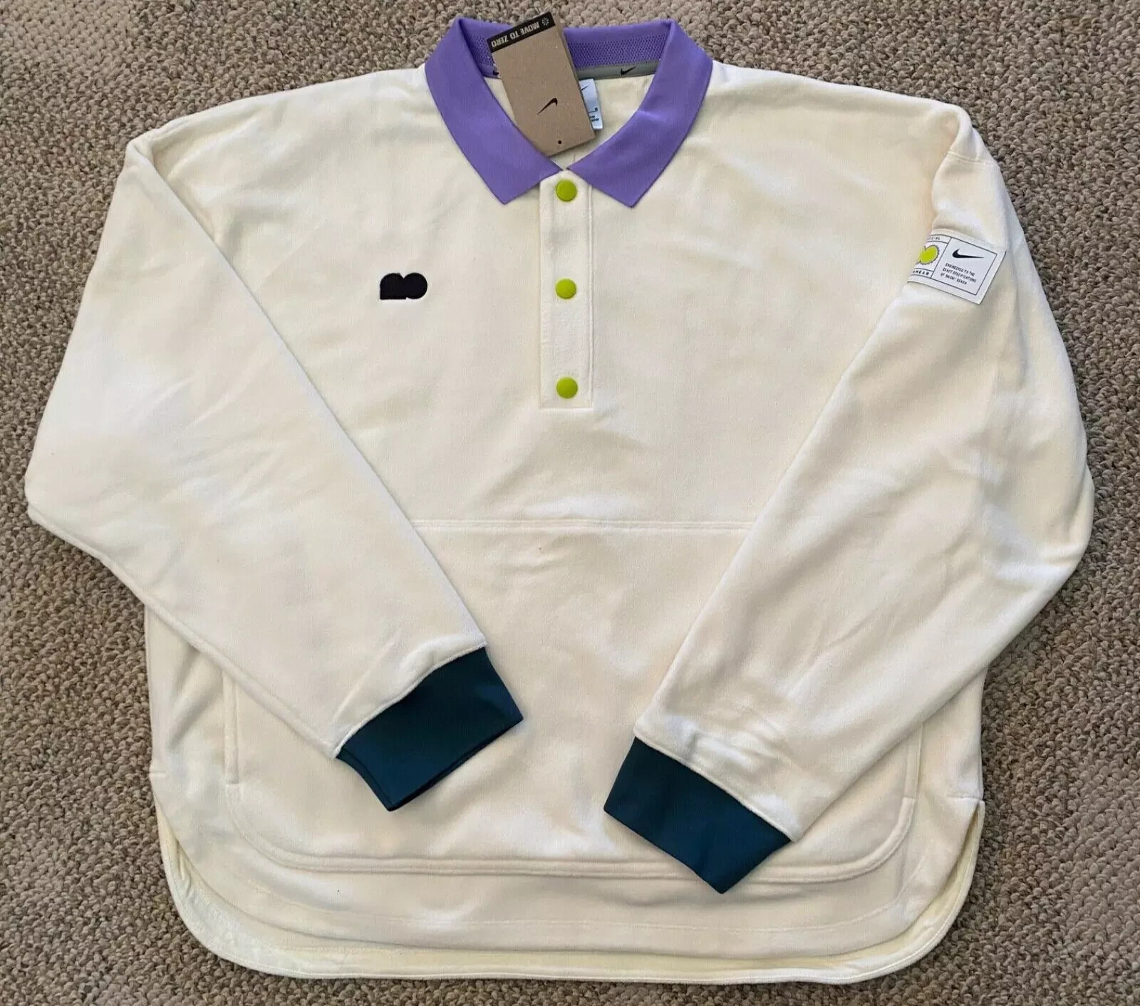 Nike Tennis Naomi Osaka Fleece Top Shirt Sweatshirt DX1810-113 $105 Men's XL gallery