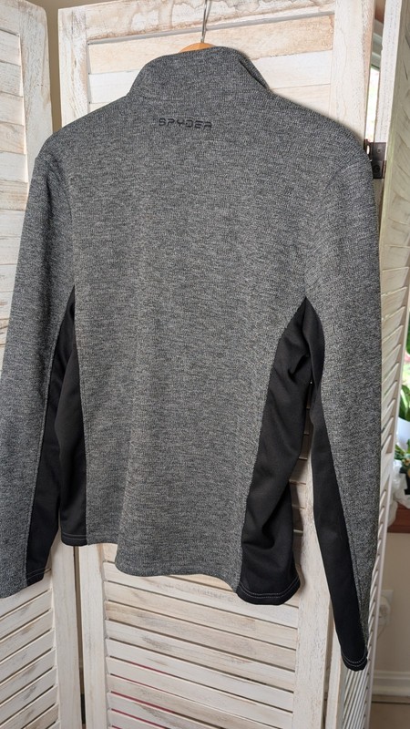Spyder Men’s 1/4 Zip Heavy Knit Pullover Gray Snow Ski Medium Outdoor Athletic gallery